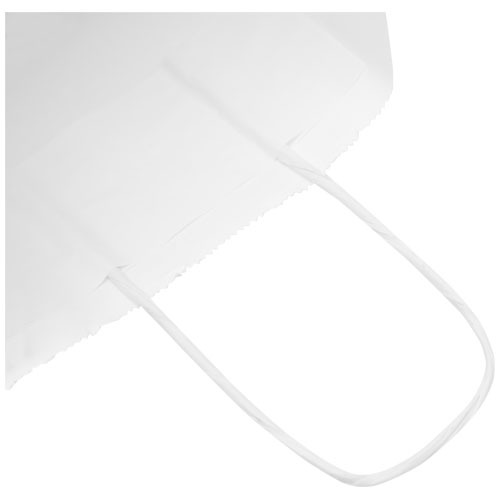 Torba z papieru Kraft ze skręconymi uchwytami – 18 x 8 x 21 cm Biały 1PQ00101 (4)