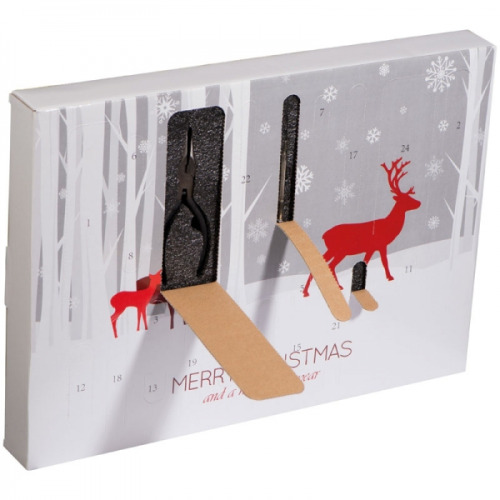 Zestaw narzędzi - kalendarz adwentowy LEIRVIK Szary 062107 (2)