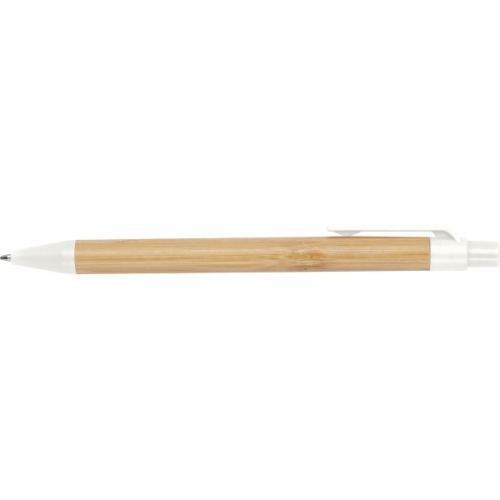 Długopis bambusowy Halle biały 321106 (1)