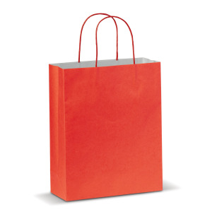 Średnia torba papierowa Eco 120g/m² Czerwony