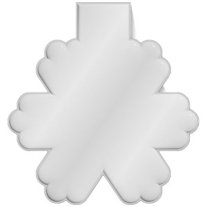 RFX™ reflective odblaskowy magnes z PVC, płatek śniegu 