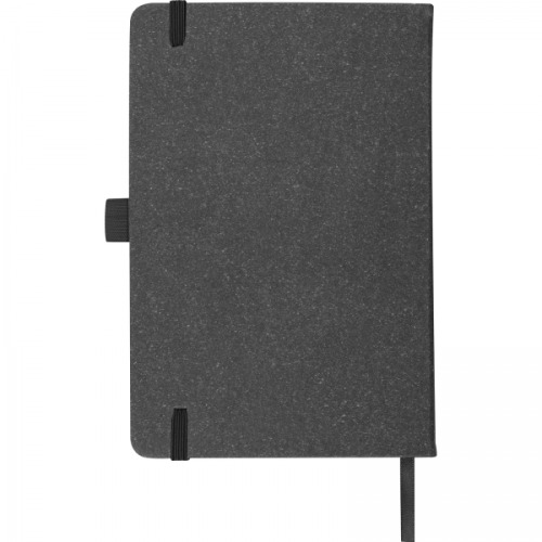 Notatnik A5 w linie ze skóry z recyklingu TRACY Czarny 2274603 (5)