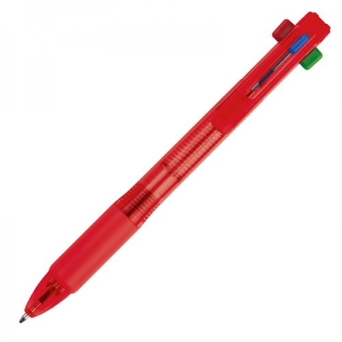 Długopis plastikowy 4w1 NEAPEL czerwony 078905 (3)