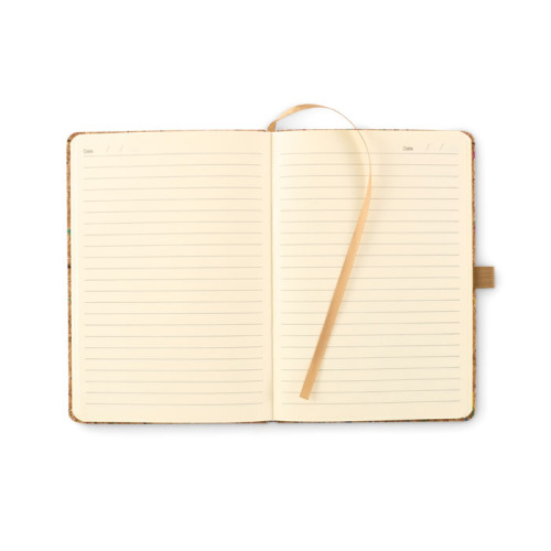 Kolorowy notatnik A5 z korka Bezowy MO2414-13 (3)