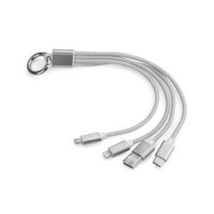 Kabel USB 3 w 1 TAUS Srebrny