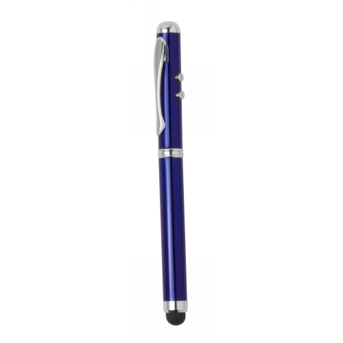 Wskaźnik laserowy, lampka LED, długopis, touch pen granatowy V3459-04 