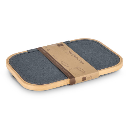 Składany kosz InSideOut z pokrywą Sogne 38 x 26 x 25cm rPET Ciemnoszary LT57103-N0060 (1)