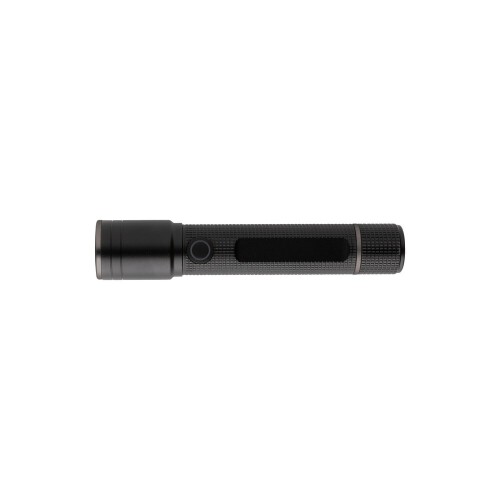 Kieszonkowa latarka Gear X, ładowana przez USB, aluminium z recyklingu czarny P513.901 (12)