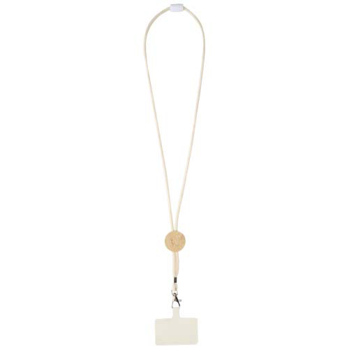 Adhab smycz na smartfona z detalami z bambusa Biały 12445601 