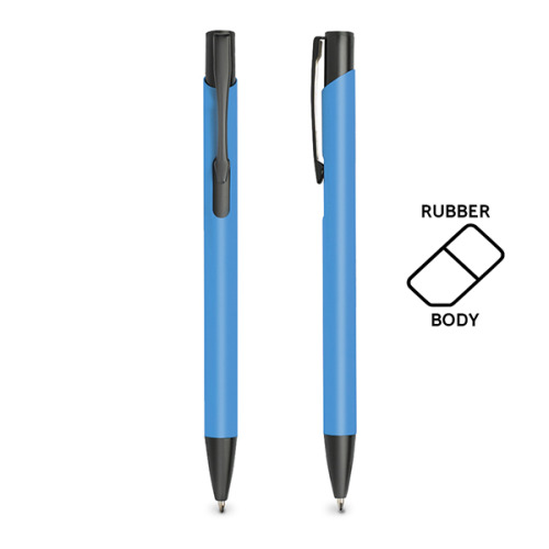 Długopis aluminiowy, gumowany / Aluru Tourquise Blue IP13149463 