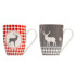 Zestaw 2 świątecznych kubków porcelanowych 300 ml ANKARA Wielokolorowy 2536mc  thumbnail