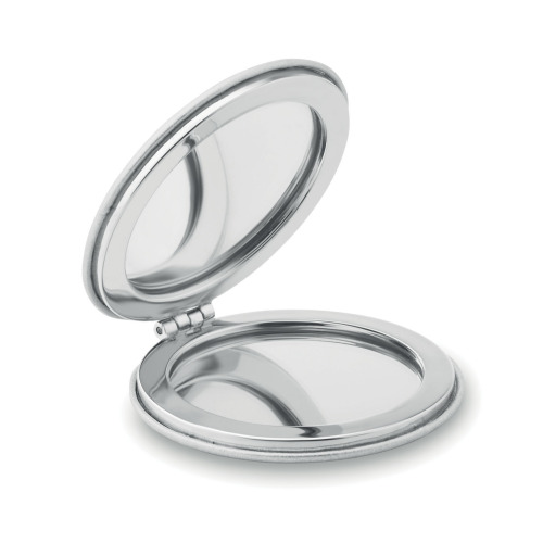 Okrągłe lusterko z PU Srebrny mat MO9008-16 