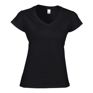 T-Shirt Damski Slim V-Neck Bawełniany