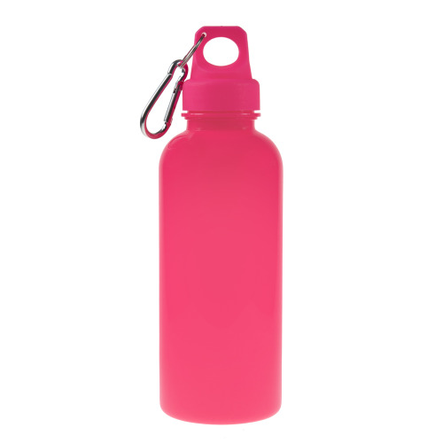 Bidon, butelka sportowa 600 ml z karabińczykiem różowy V8439-21 (3)