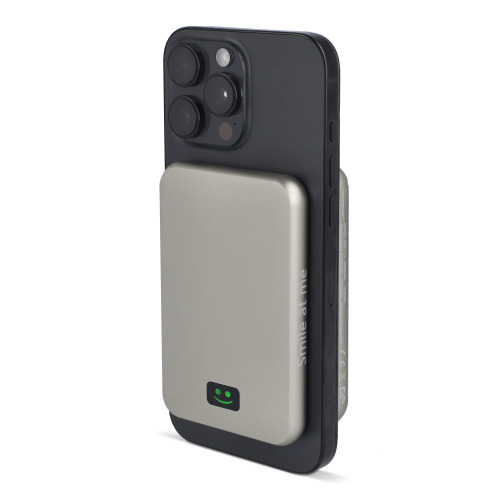 Xoopar Smile Wireless Mirror Powerbank kompatybilny z MagSafe 5000 mAh Jasnoszary LT41414-N0062 (6)