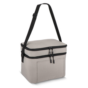 Torba termoizolacyjna R-PET 600D z podwójną komorą 30 x 20 x 24 cm 12 l Szary