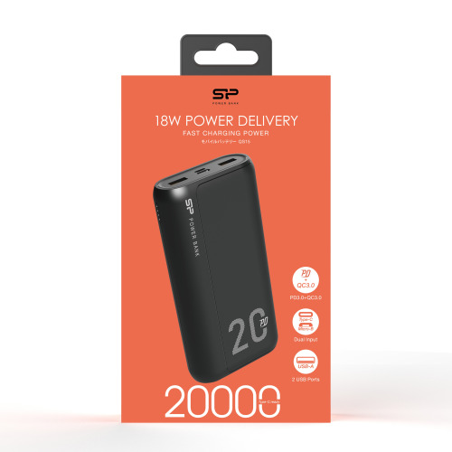 Power bank Silicon Power QS15 20000 mAh Czarny EG831803 (3)