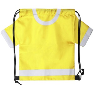 Worek ze sznurkiem "koszulka kibica", rozmiar dziecięcy żółty