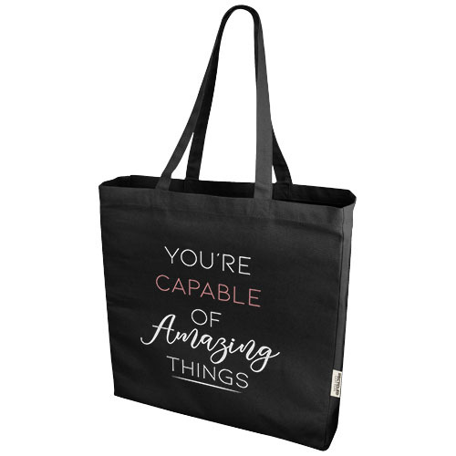 Odessa torba na zakupy z materiału z recyklingu o gramaturze 220 g/m² Czarny 12071090 (1)