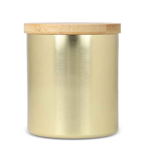 Świeca zapachowa Bhakti na bazie roślin w aluminiowym słoiku z recyklingu Złoty LT90745-N0006 (4)