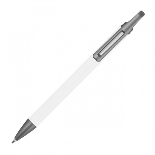 Długopis aluminiowy z recyklingu półżelowy KAROLINE Biały 1444006 (3)