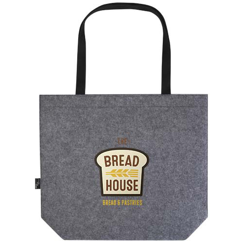 Felta torba z dnem na zakupy wykonana z filcu z recyklingu posiadającego certyfikat GRS o pojemności 20 l Średnioszary 13007582 (1)