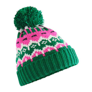 Czapka Beanie Klasyczna Fair Isle z Pomponem