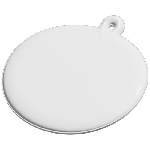 RFX™ reflective owalna odblaskowa zawieszka z TPU Biały 1PR08701 (2)