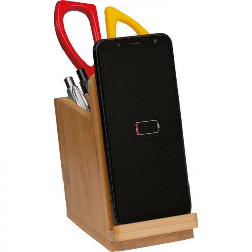 Stojak na telefon z ładowarką indukcyjną JULIUS Beżowy 2185113 (1)