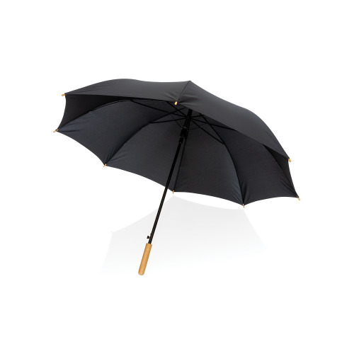Bambusowy parasol automatyczny 27" AWARE™ RPET Czarny P850.661 