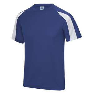 T-shirt Dziecięcy Sportowy Odprowadzajacy Wilgoc - Fire Red & Jet Black