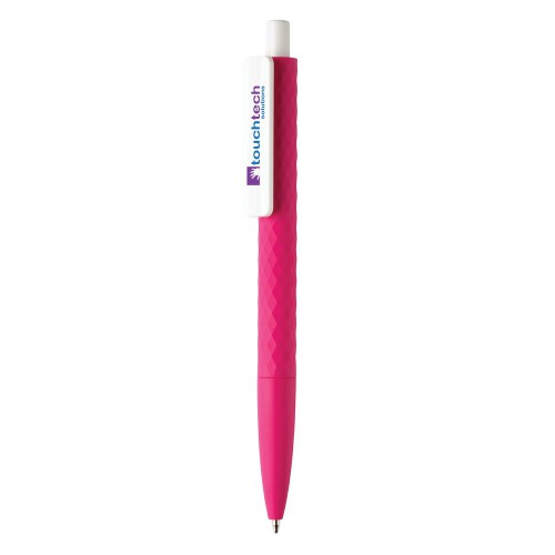 Długopis X3 z przyjemnym w dotyku wykończeniem różowy V1999-21 (3)
