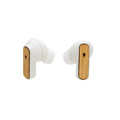 Bezprzewodowe słuchawki douszne TWS, plastik z recyklingu white P329.863 (4)
