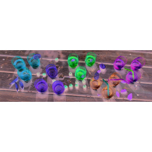 Zestaw 4 neonowych szklanek, mix Vanilla Season 300 ml