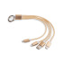 Kabel USB 3 w 1 TAUS Złoty 09106-24  thumbnail