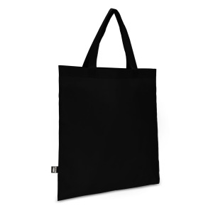R-PET Torba transportowa z krótkimi uchwytami z włókniny 38 x 42 cm 75 g/m² Czarny