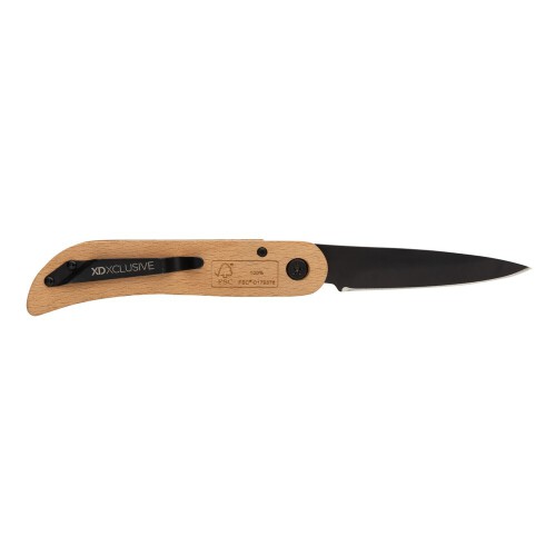Drewniany nóż składany, scyzoryk Nemus brązowy P414.039 (2)