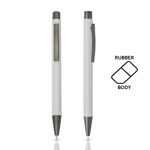 Długopis metalowy aluminiowy soft touch / Rupen Biały