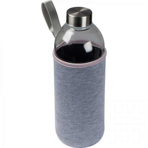 Butelka szklana z pokrowcem 1000 ml JESSICA Szary 6242707 (2)