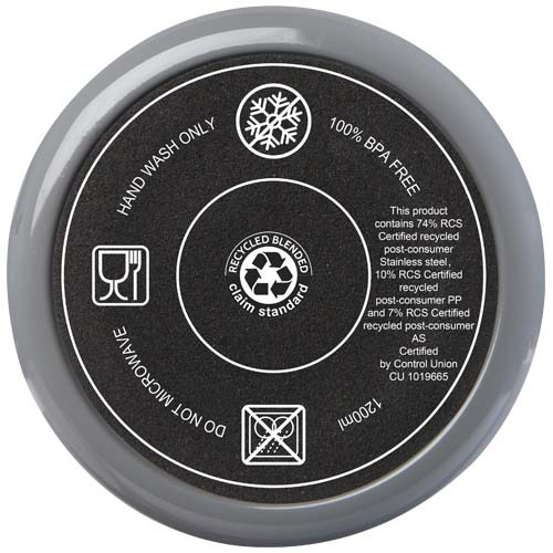 Melbourne kubek ze słomką z certyfikatem RCS 1200 ml Szary 10080182 (4)