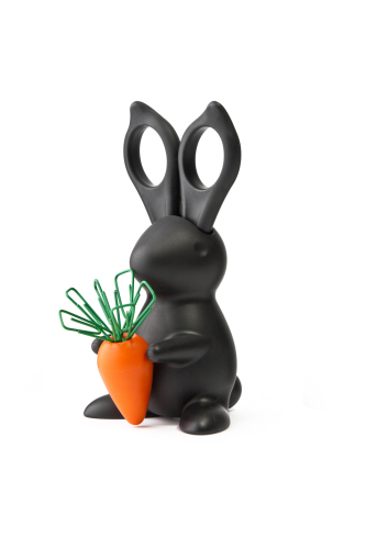 Przybornik biurowy królik Bunny Czarny QL10115-BK 