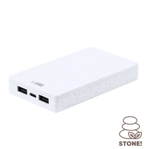Power bank 5000 mAh z ekstraktu kamienia Biały