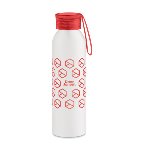 Butelka aluminiowa 600ml biały/czerwony MO6469-35 (3)