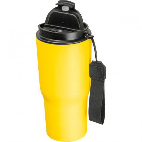 Kubek termiczny 550 ml ze stali z recyklingu DANA żółty 8523908 (2)