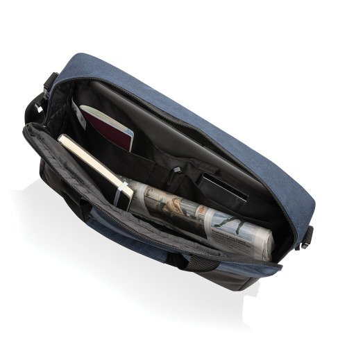 Torba na laptopa 15,6" AWARE™ Kazu, poliester z recyklingu Niebieski P732.175 (4)