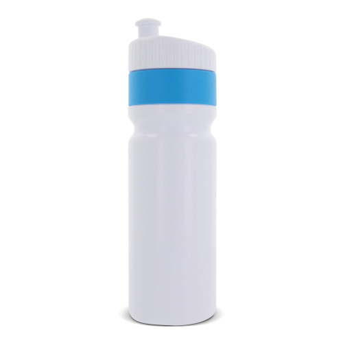 Bidon sportowy z obwódką  750ml Biały / jasnoniebieski LT98786-N0112 