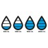 Butelka monitorująca ilość wypitej wody 650 ml Aqua czarny, niebieski P436.881 (3) thumbnail