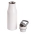 Butelka termiczna 475 ml Air Gifts z uchwytem i metalowym ringiem na spodzie, pojemnik w zakrętce biały V0850-02 (1) thumbnail