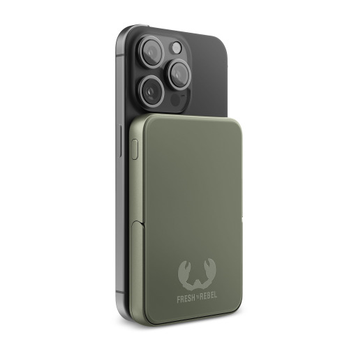 2PBM5000| Fresh 'n Rebel Compatible with MagSafe MagSafe Powerbank Wireless 5000mAh Dried Green LT49413-N0049 (3)