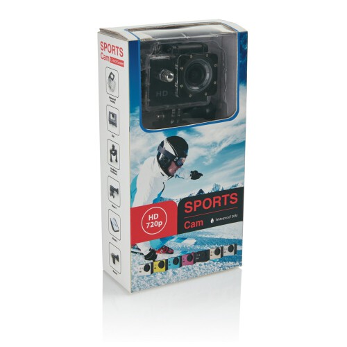 Kamera sportowa HD z 11 akcesoriami czarny, czarny P330.051 (8)